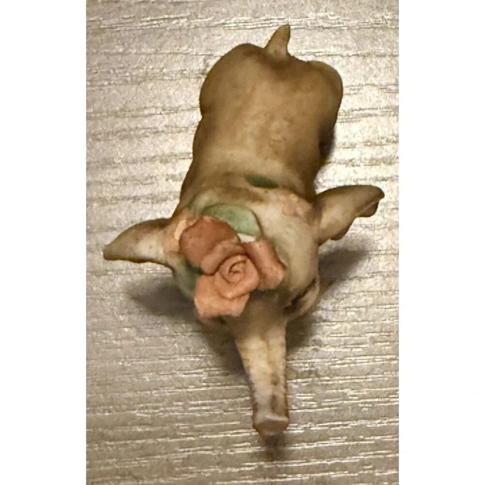 Vintage Porcelain Baby Elephant With Flowers On Head Anthropomorphic Korea